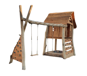 Spielhaus mit Schaukel